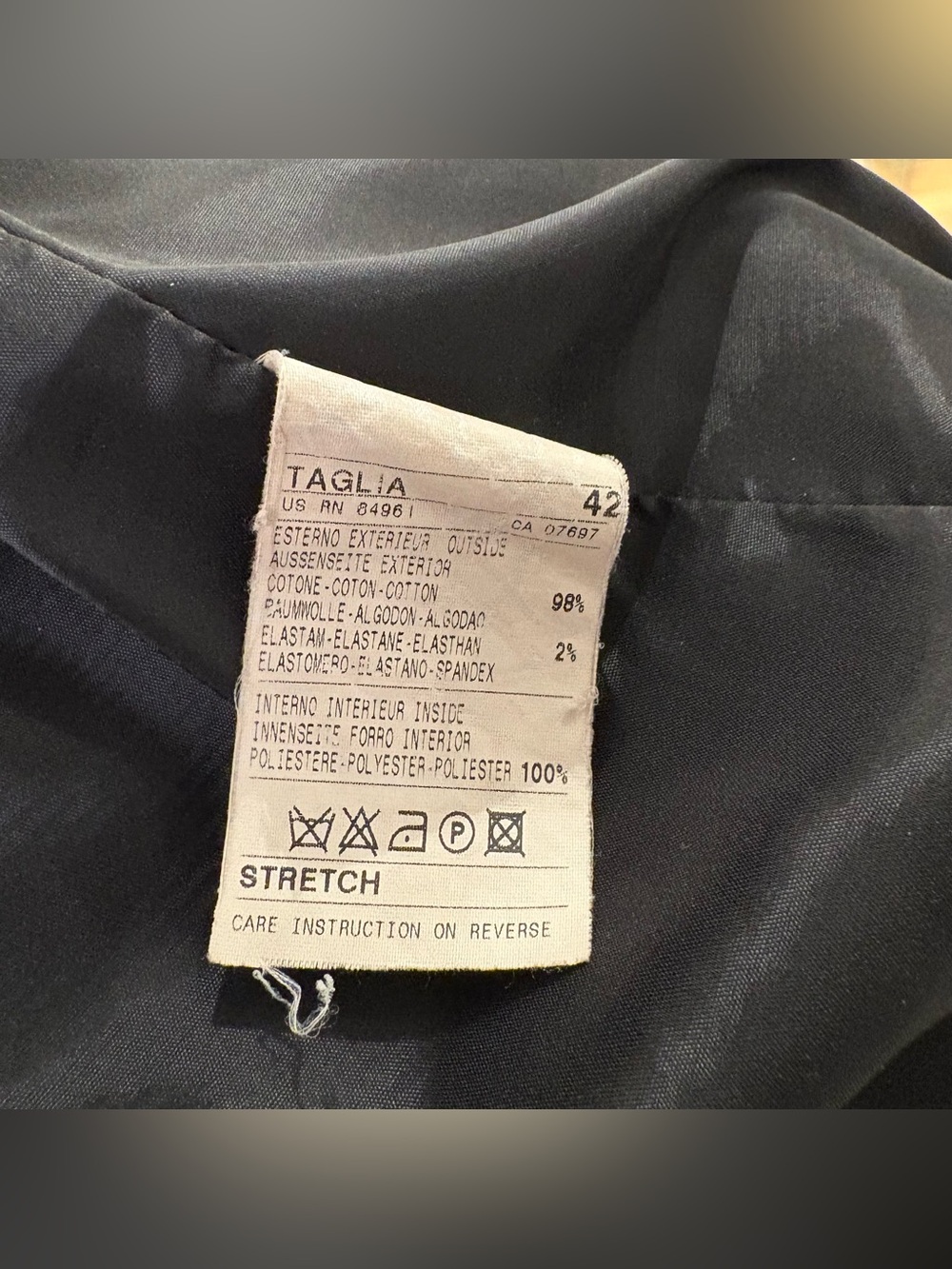 UNITED COLORS OF BENETTON Navy Pinstripe Women's Blazer - Picture 5 of 6